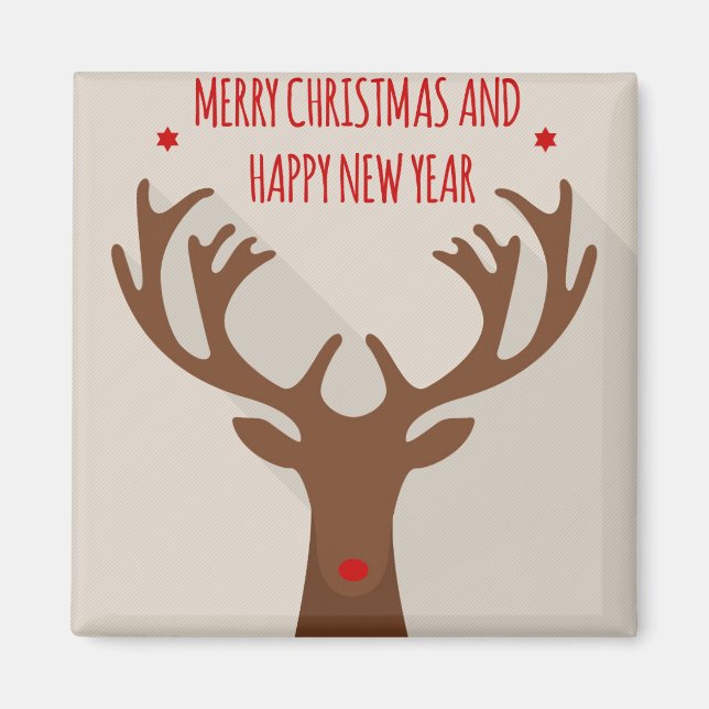 Christmas reindeer hip cool elk modern magnet (Front)