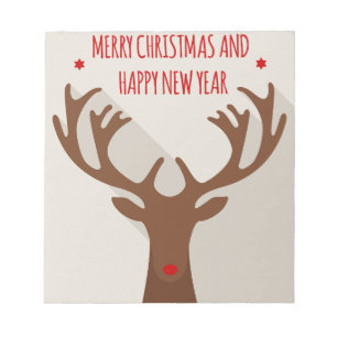 Christmas reindeer hip cool elk modern notepad