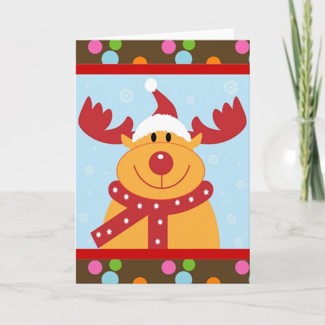 Christmas Reindeer Holiday Card (Front)