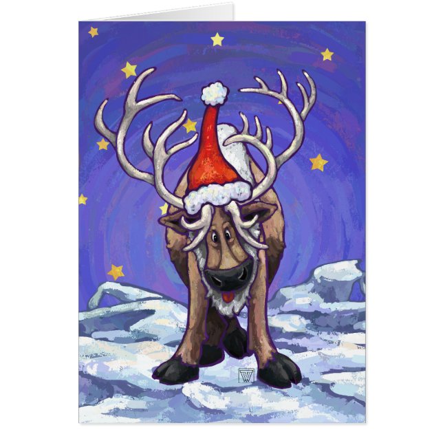 Christmas Reindeer Holiday Card (Front)