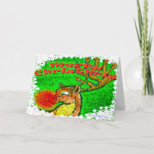 Christmas Reindeer Holiday Card
