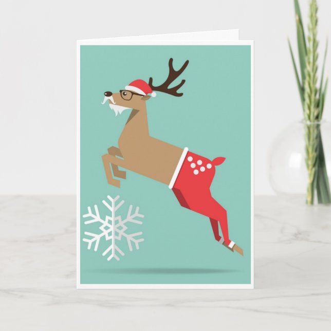 Christmas - Reindeer Holiday Card (Front)
