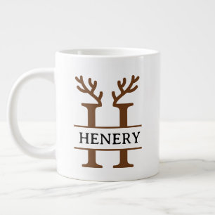 Christmas Reindeer holiday Mug, Custom winter Large Coffee Mug
