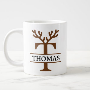 Christmas Reindeer holiday Mug, Custom winter Large Coffee Mug