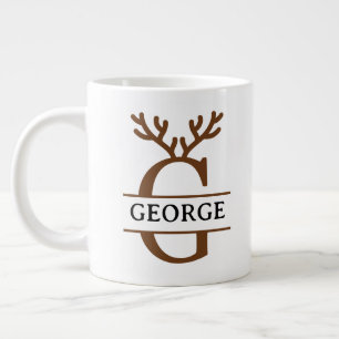 Christmas Reindeer holiday Mug, Custom winter Large Coffee Mug