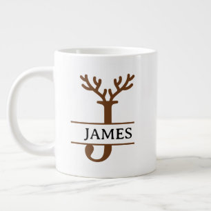 Christmas Reindeer holiday Mug, Custom winter Large Coffee Mug