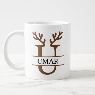 Christmas Reindeer holiday Mug, Custom winter Large Coffee Mug