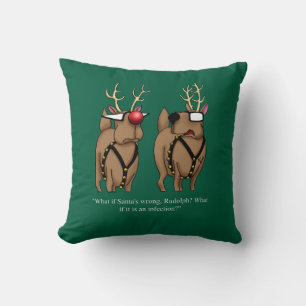 Christmas Reindeer  Humour Cushion