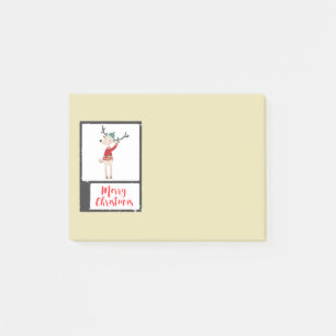 Christmas Reindeer In An Ugly Sweater Whimsical Post-it Notes