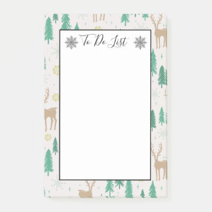 Christmas Reindeer in the Evergreen Win To Do List Post-it Notes
