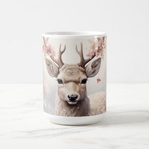 Christmas Reindeer In The Forest Coffee Mug