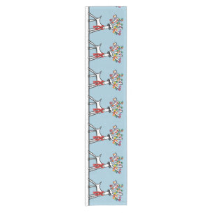 Christmas reindeer in the snow short table runner