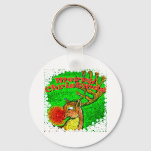 Christmas Reindeer Key Ring