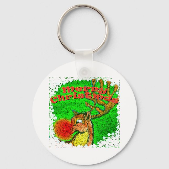 Christmas Reindeer Key Ring (Front)