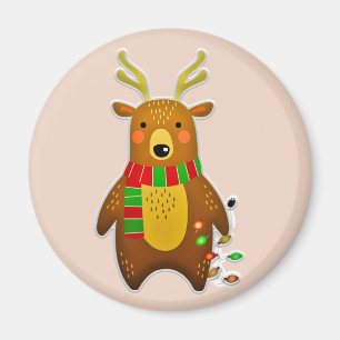 christmas reindeer magnet