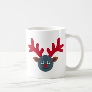 christmas reindeer moon emoji coffee mug