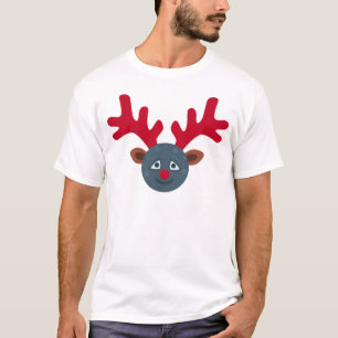 christmas reindeer moon emoji T-Shirt