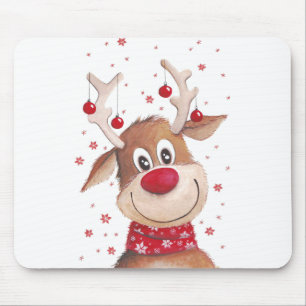 Christmas reindeer mouse pad