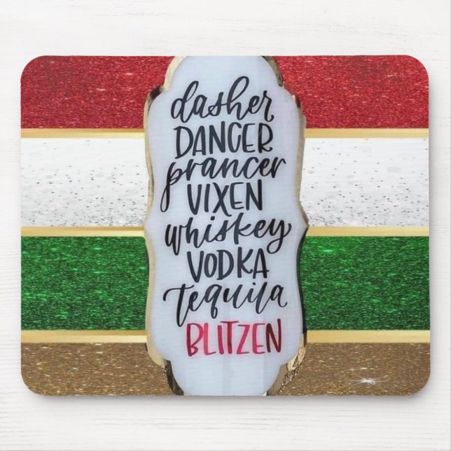 Christmas Reindeer Mouse Pad (Front)