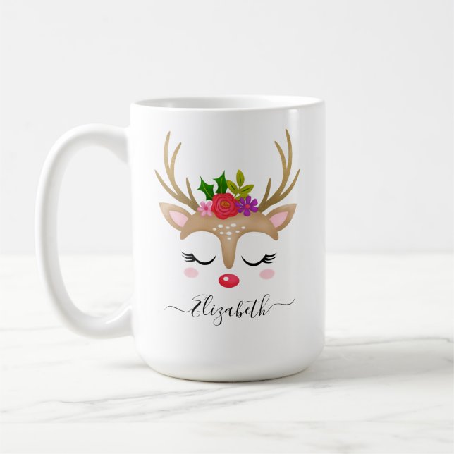 Christmas Reindeer Mug (Left)