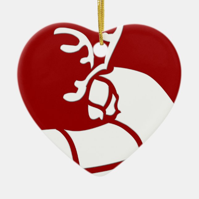 Christmas Reindeer Ornament Holiday Decorations (Front)