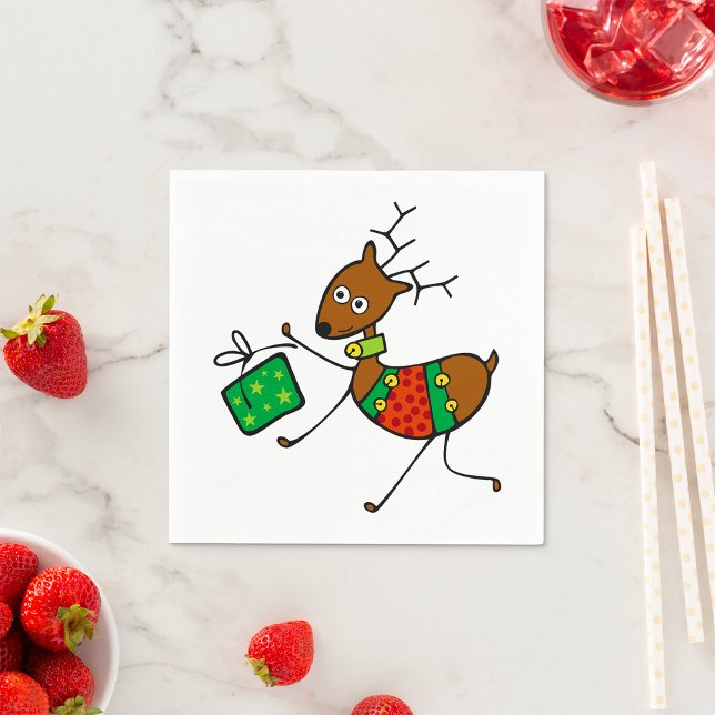 Christmas Reindeer Paper Napkins (Creator Uploaded)