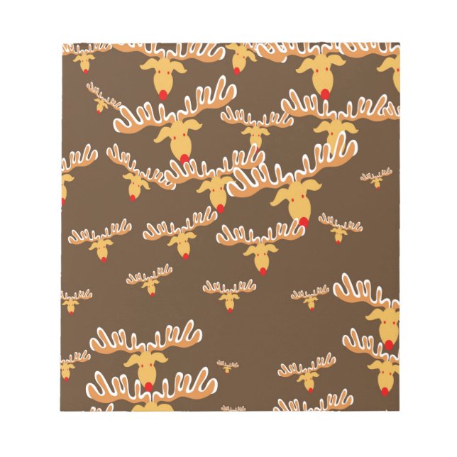 Christmas reindeer pattern notepad (Front)
