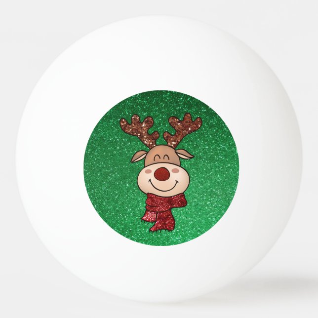 Christmas Reindeer Ping Pong Ball (Front)