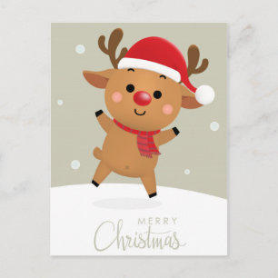 Christmas Reindeer Postcard