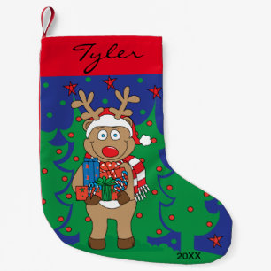 Christmas Reindeer Presents Stocking