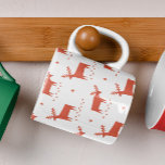 Christmas reindeer. Red woodland animal pattern Coffee Mug<br><div class="desc">Christmas red woodland reindeer pattern Coffee Mug for winter holiday.</div>