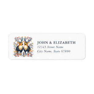 Christmas Reindeer Return Address Labels