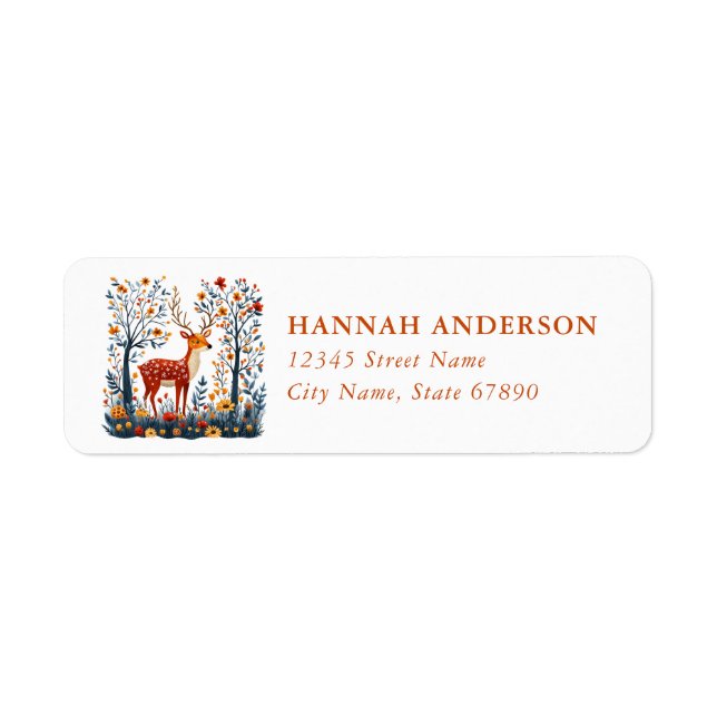 Christmas Reindeer Return Address Labels (Front)