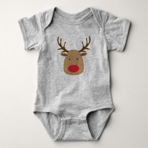 Christmas Reindeer Romper Baby Toddler Kids Bodysuit
