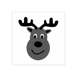 Christmas Reindeer Rubber Stamp