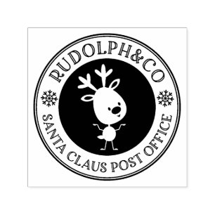 Christmas Reindeer Santa Claus Post Office Self-inking Stamp