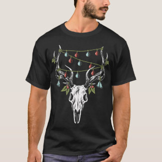 Christmas Reindeer Skull Decorations T-Shirt