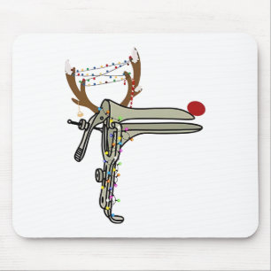 Christmas Reindeer Speculum Nurse Obgyn Obstetrics Mouse Pad