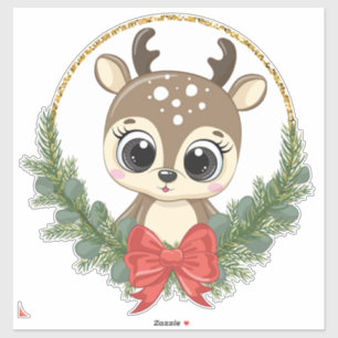 Christmas Reindeer Sticker