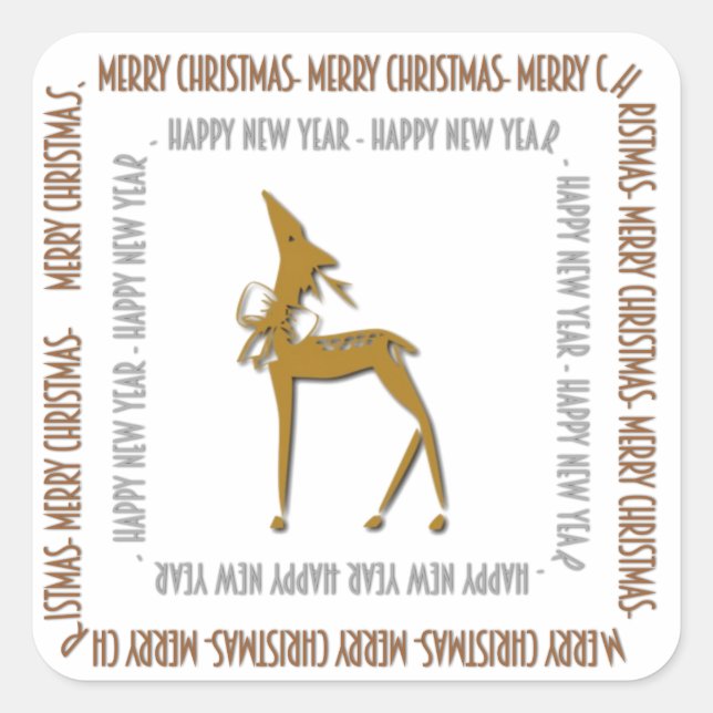 Christmas Reindeer Stickers (Front)