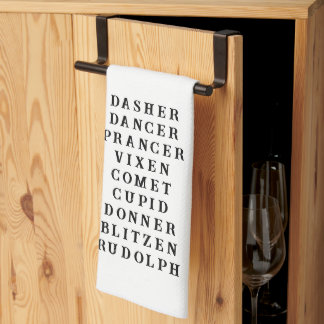 Christmas Reindeer Theme Kitchen Towel
