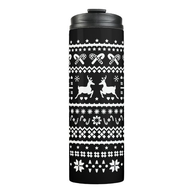 christmas reindeer  thermal tumbler (Front)