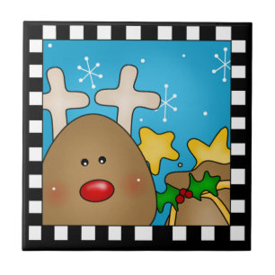 Christmas Reindeer Tile Trivet