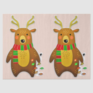 christmas reindeer tissue paper