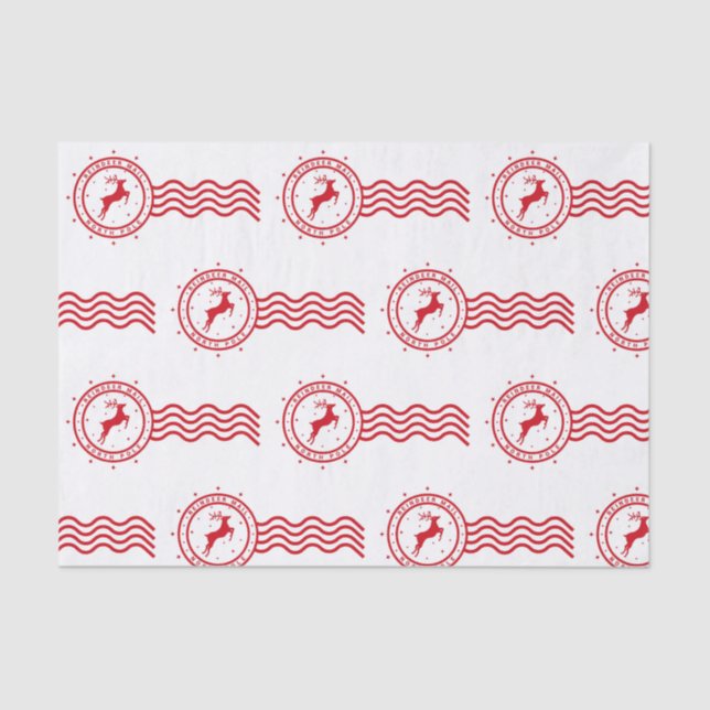 Christmas reindeer tissue paper (Front)
