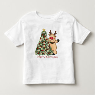 Christmas reindeer toddler t-shirt
