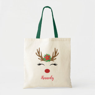 Christmas Reindeer Tote Bag -