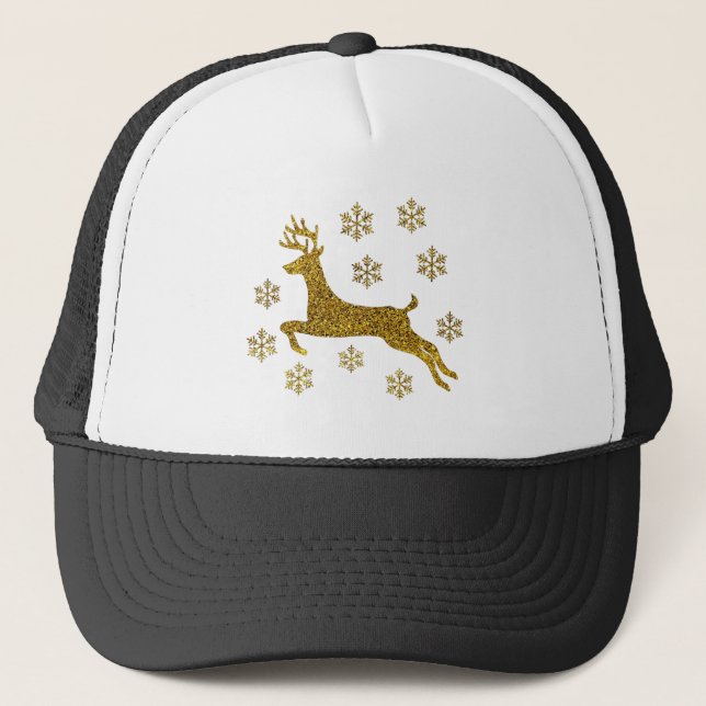 Christmas Reindeer Trucker Hat (Front)