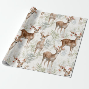 Christmas Reindeer Vintage Wrapping Paper