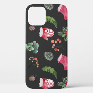 Christmas Reindeer: Watercolor Seamless Pattern iPhone 12 Case